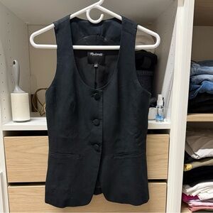 Madewell Black Scoop vest -NWOT